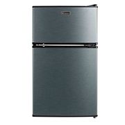 Emerson 3.1-Cu.-Ft. 2-Door Refrigerator/Freezer - Stainless Steel