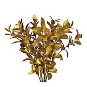 Hand-Painted Ruscus, 120 Stems - Gold
