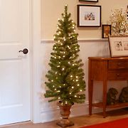 National Tree Company 5' Pre-Lit Artificial Montclair Spruce Christmas Tree - Clear
