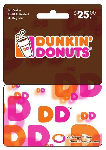$25 Dunkin' Donuts DD Card