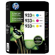 HP 933XL Color Ink Cartridges, 3 pk.