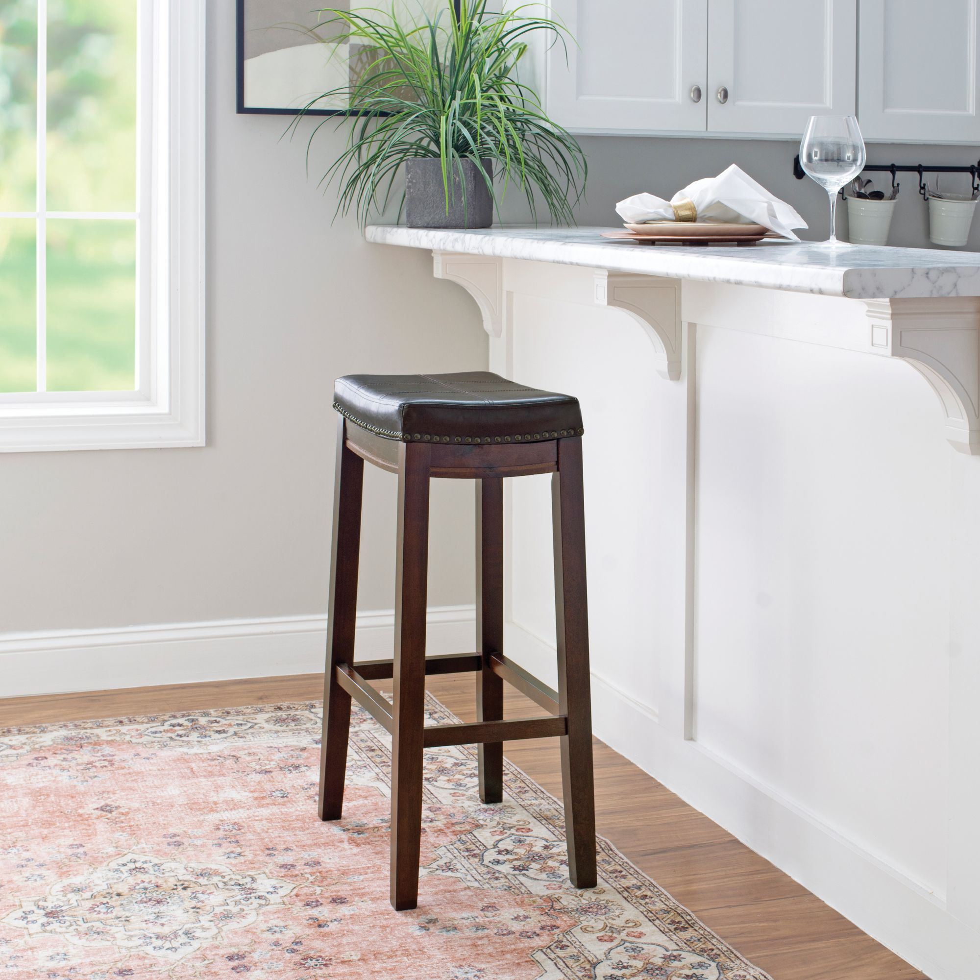 Linnix Counter Stool - Brown