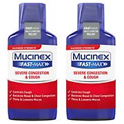 Mucinex Fast-Max Severe Congestion & Cough Maximum Strength Multi-Symptom Liquid, 2 pk./9 fl. oz.