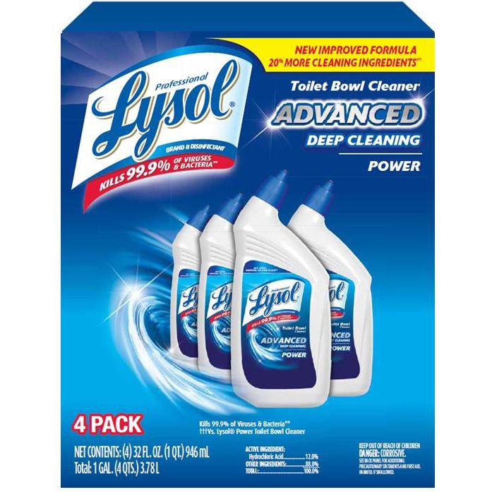 Lysol Advanced Deep Cleaning Toilet Bowl Cleaner 4 Pk 32 Oz