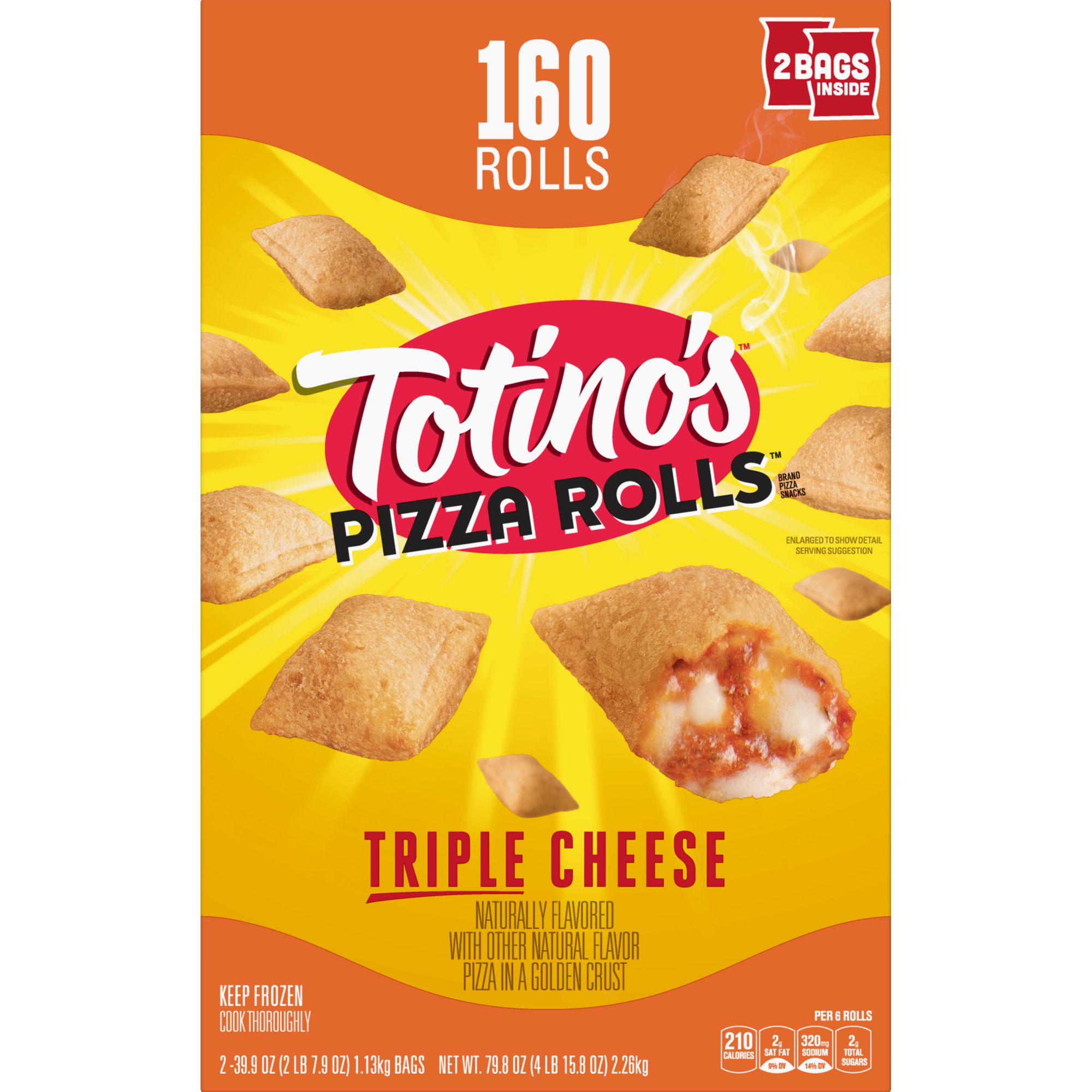Totino's Triple Cheese Pizza Rolls, 160 ct./7.9 oz.