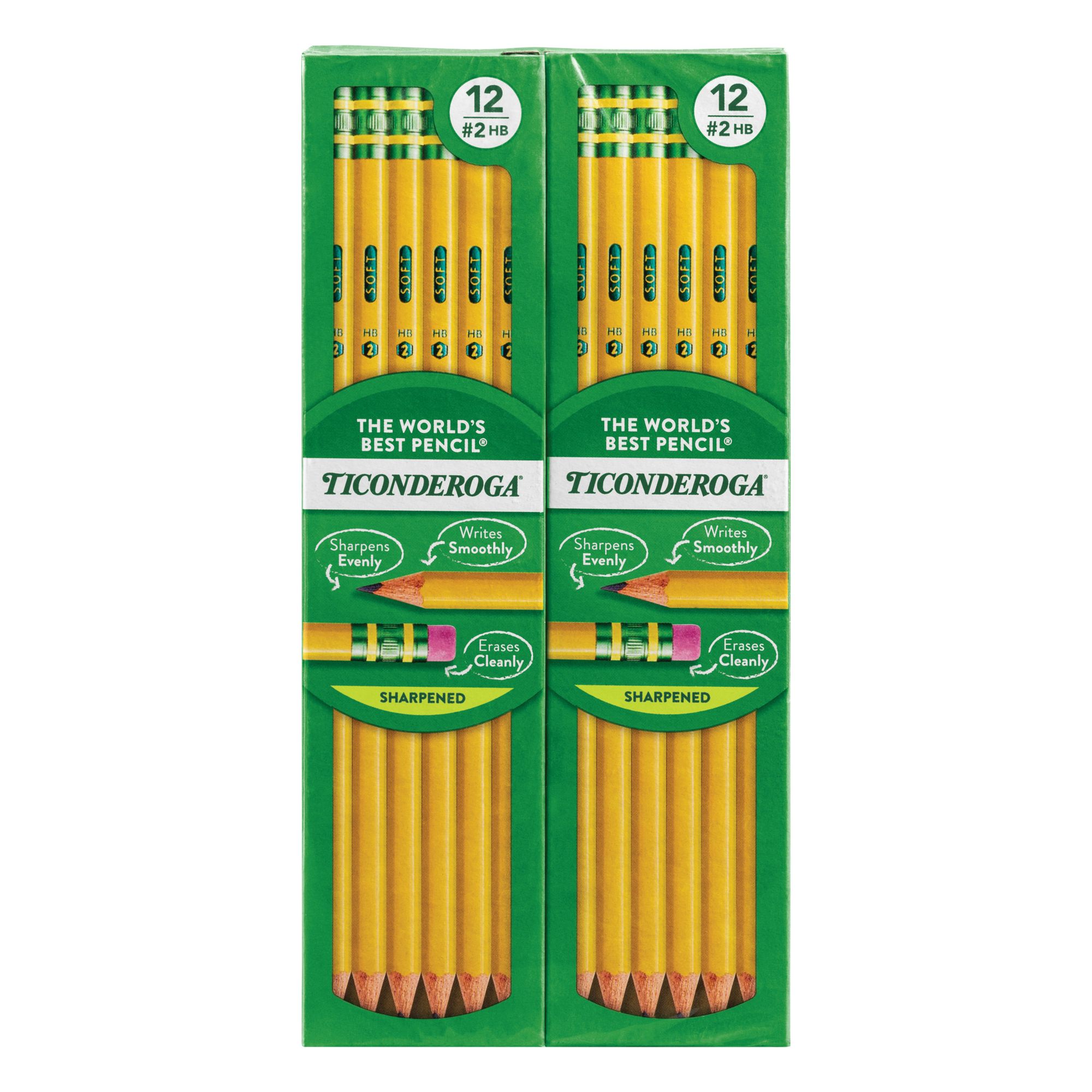 Ticonderoga Pre-Sharpened Lead Pencils #2 Lead 12/Pack 3 Packs  (DIX13806-3), 1 - City Market