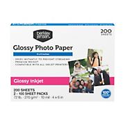 Berkley Jensen Premium 4&quot; x 6&quot; Glossy Inkjet Photo Paper, 200 ct. - Alpine White