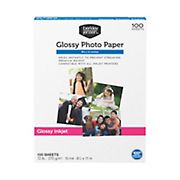 Berkley Jensen Premium 8 1/2&quot; x 11&quot; Glossy Inkjet Photo Paper, 100 ct. - Alpine White