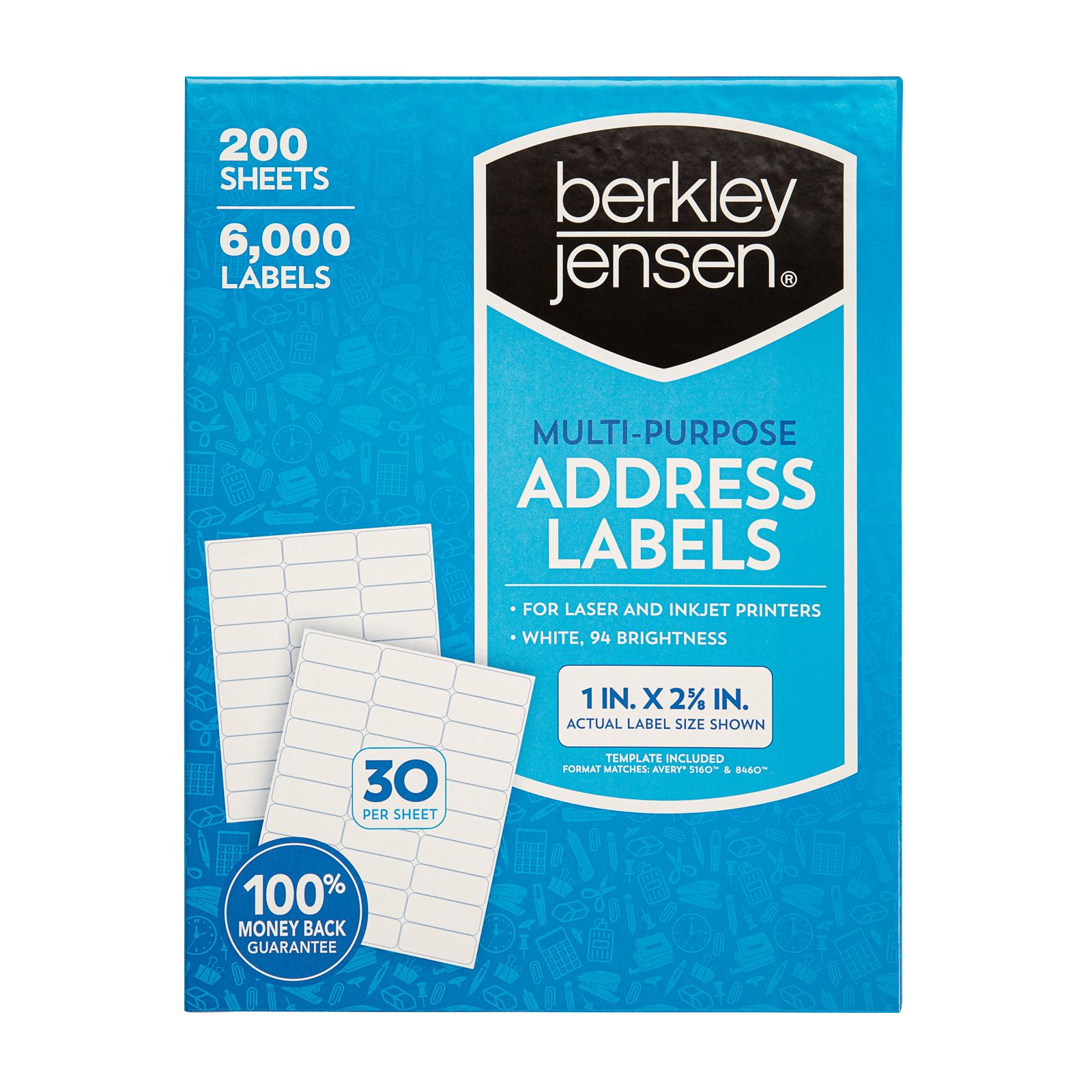 Berkley Jensen Multi-Purpose Address Labels, 6,000 ct.