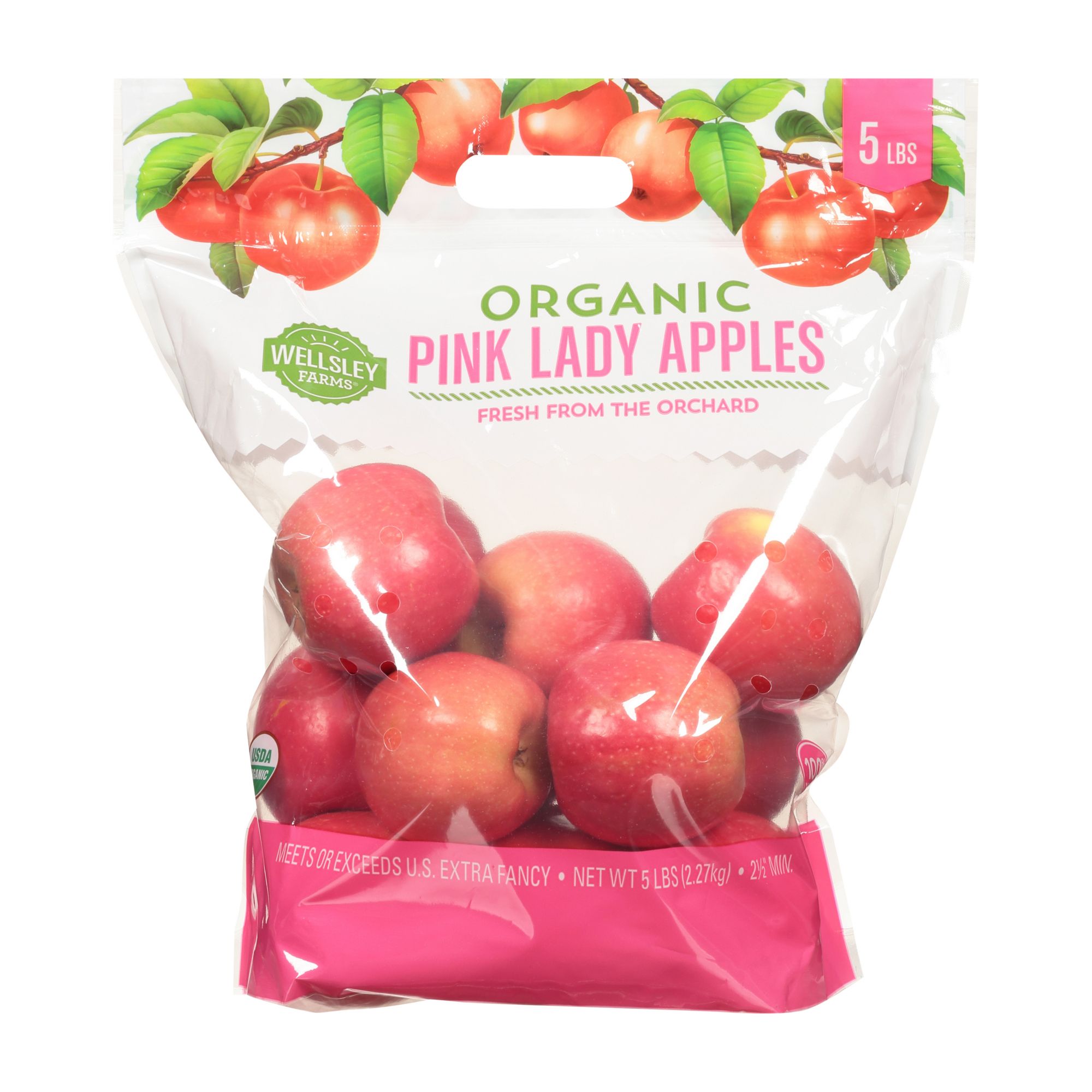 Fresh Organic Pink Lady Apples, 2 lb Pouch