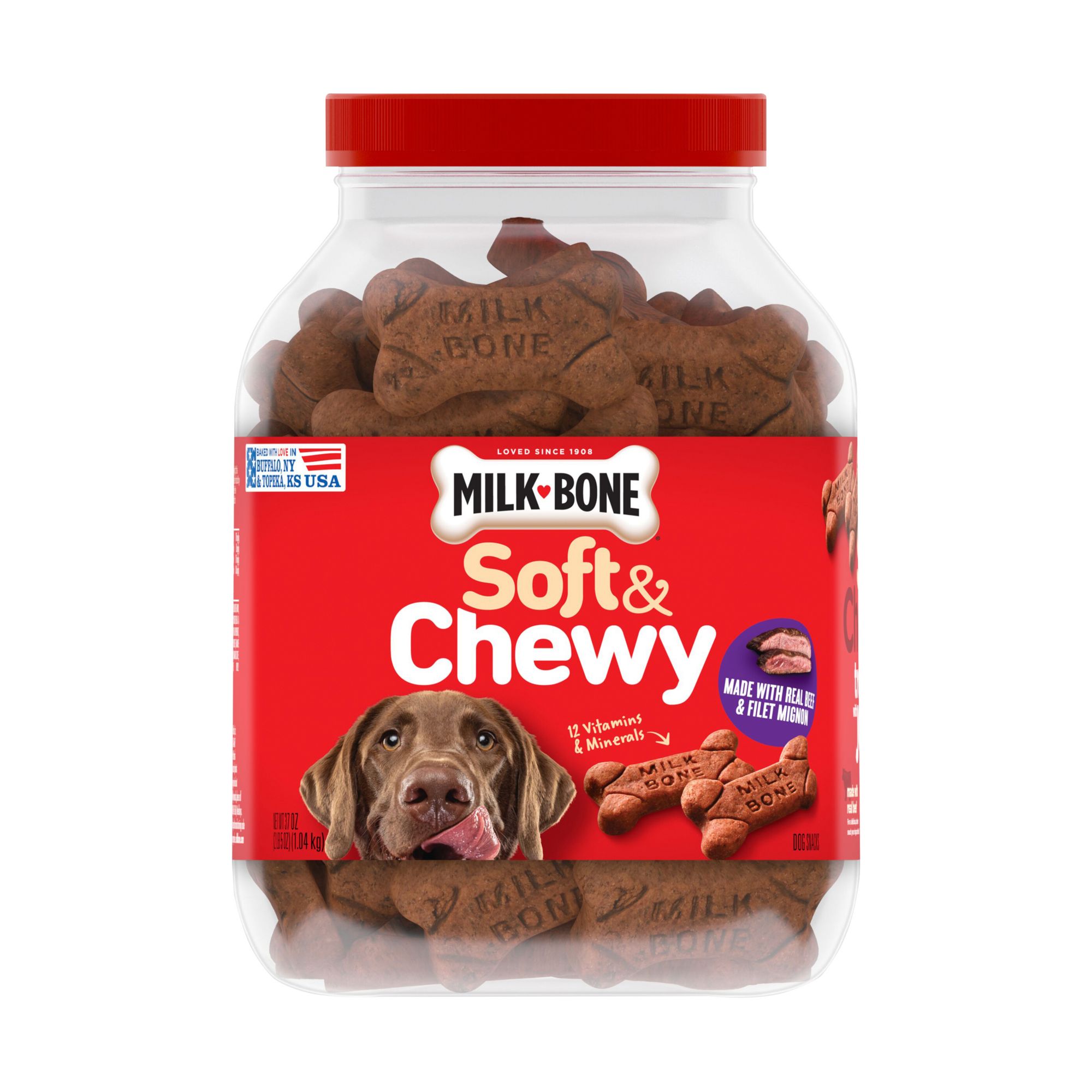 Milk-Bone Soft & Chewy Beef Recipe Dog Snacks, 37 oz.