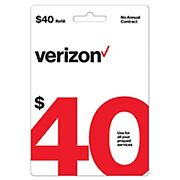$40 Verizon Refill Gift Card