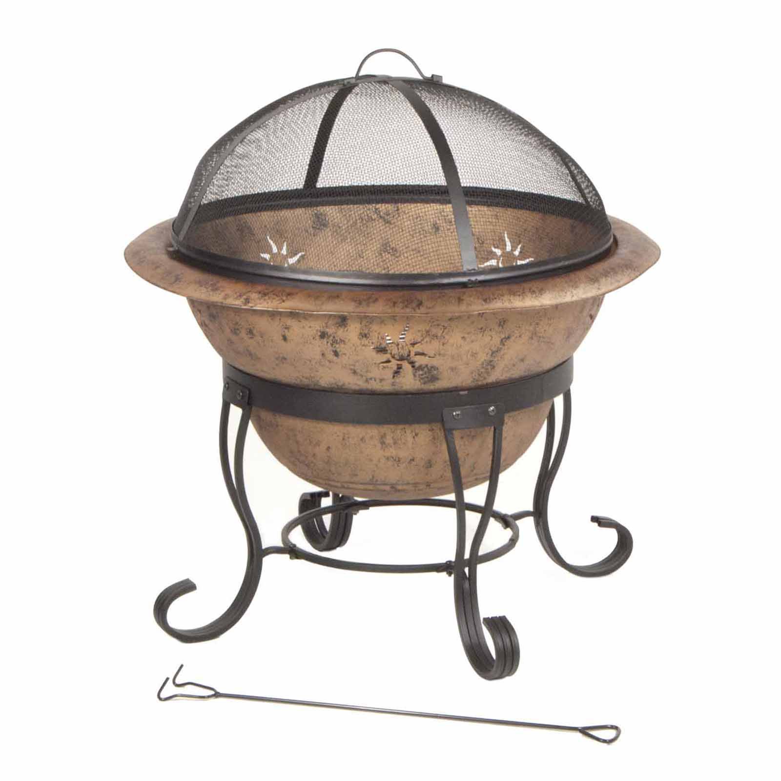 Deckmate Soleil 29&quot; Steel Fire Bowl - Antique Copper