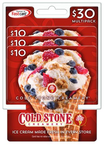 Cold Stone Creamery $10 Gift Card, 3 pk.