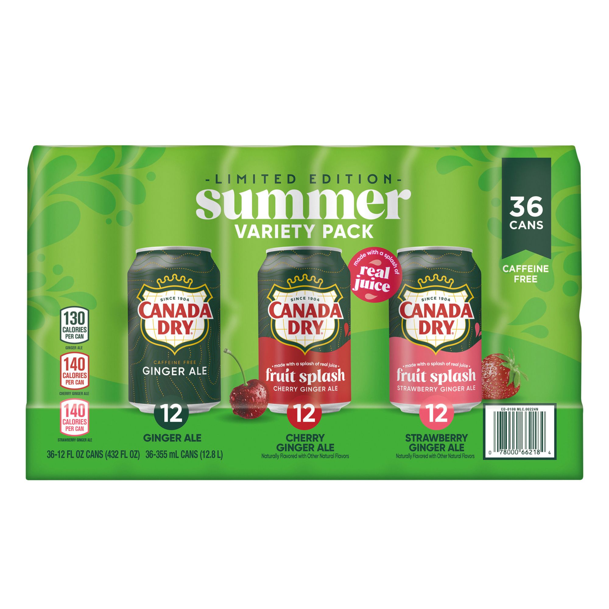 Canada Dry Ginger Ale Winter Variety Pack, 36 pk./12 oz. cans