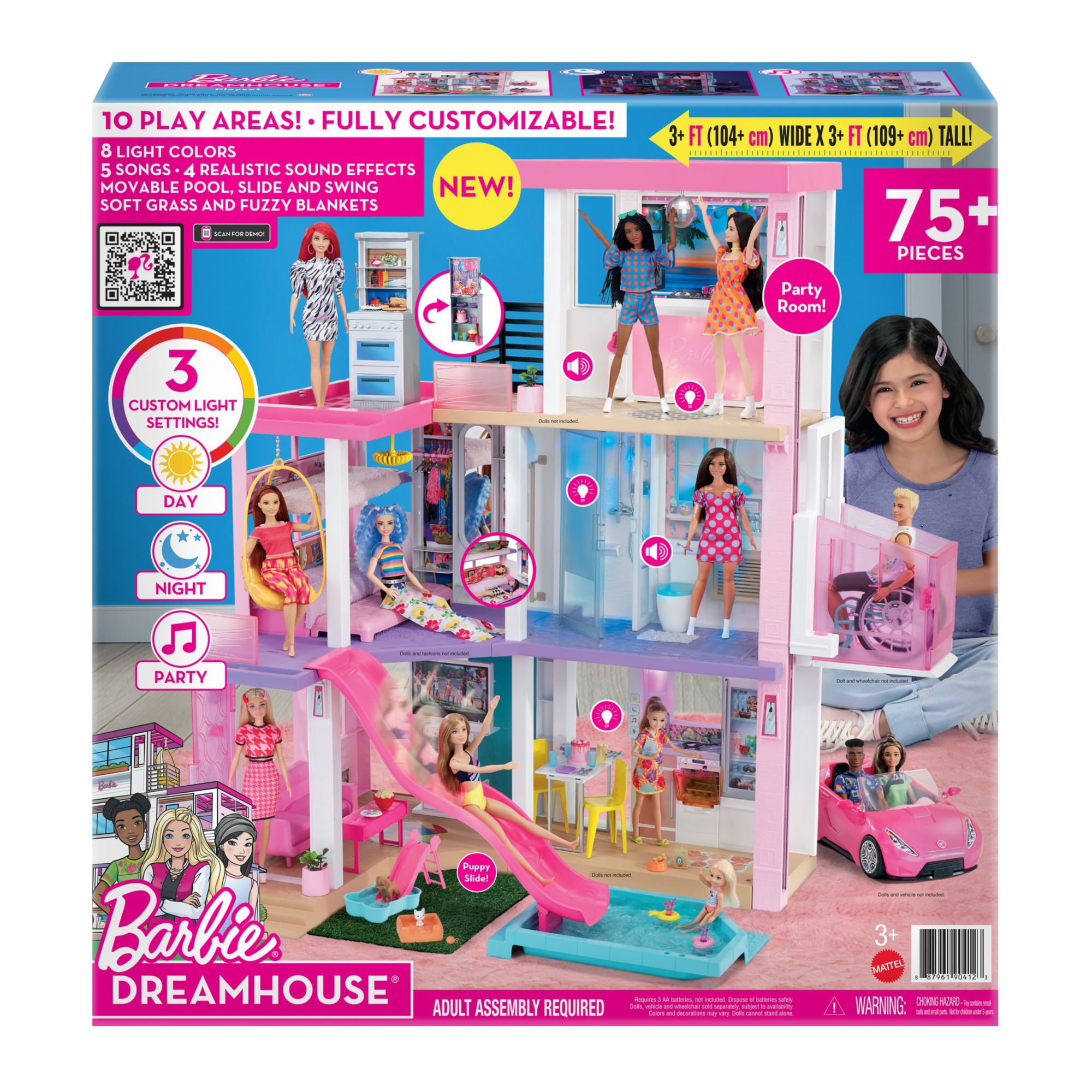 Hardheid Distributie gezagvoerder Barbie Dreamhouse DollHouse - BJs Wholesale Club