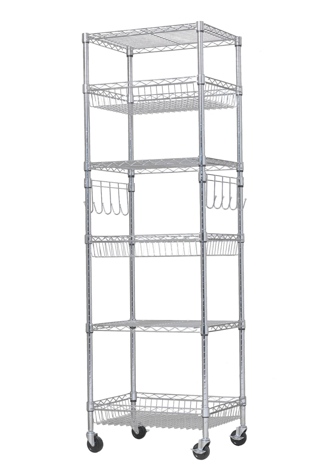 Berkley Jensen 24&quot; 6-Shelf Steel Rack - Chrome