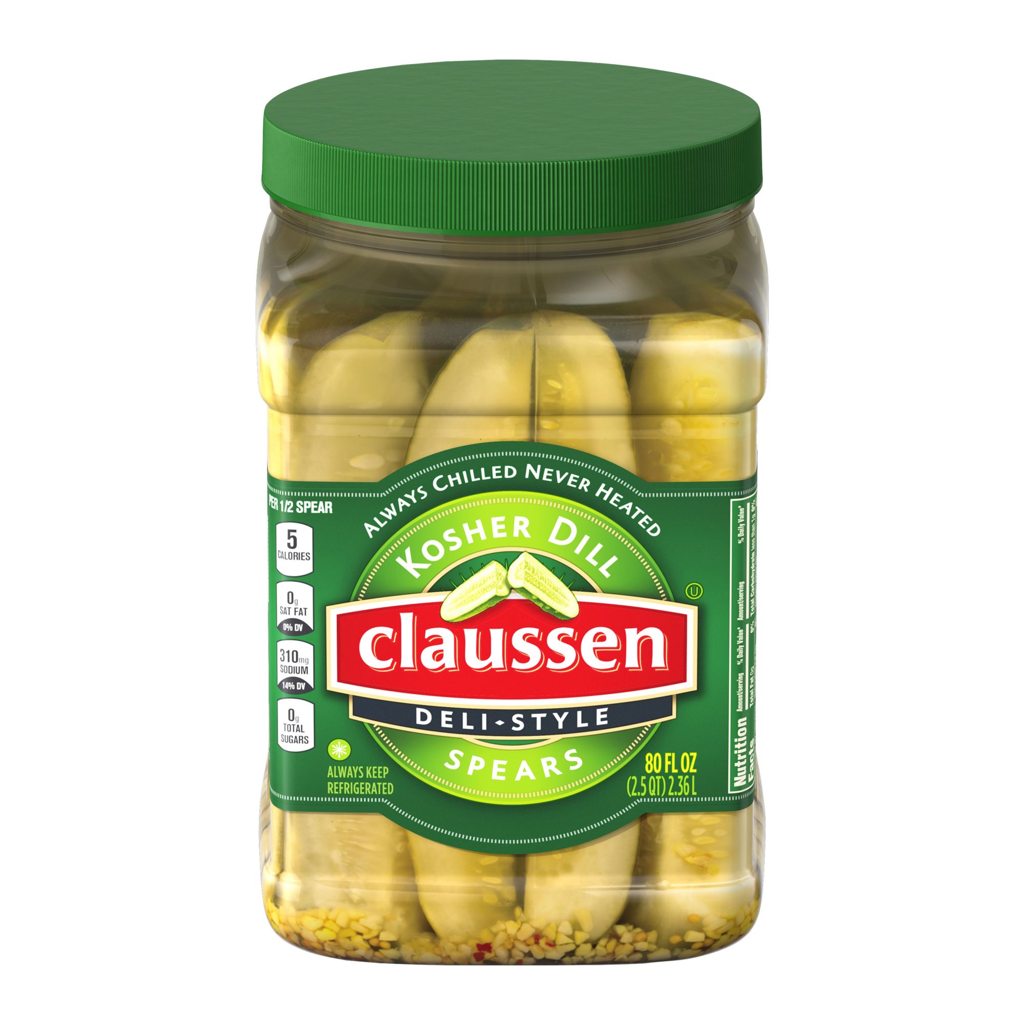 Claussen Kosher Dill Pickle Spears, 80 oz.Jar