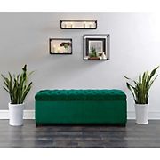 Picket House Furnishings Carson Storage Bench - Emerald
