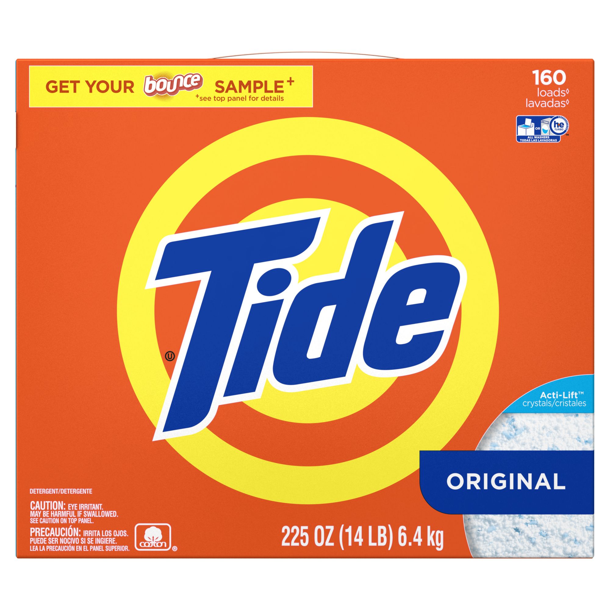 Tide Laundry Detergent Powder, Original, 160 Loads, 225 oz.