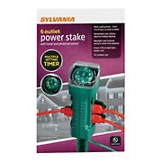 Sylvania 6-Outlet Power Stake with Timer