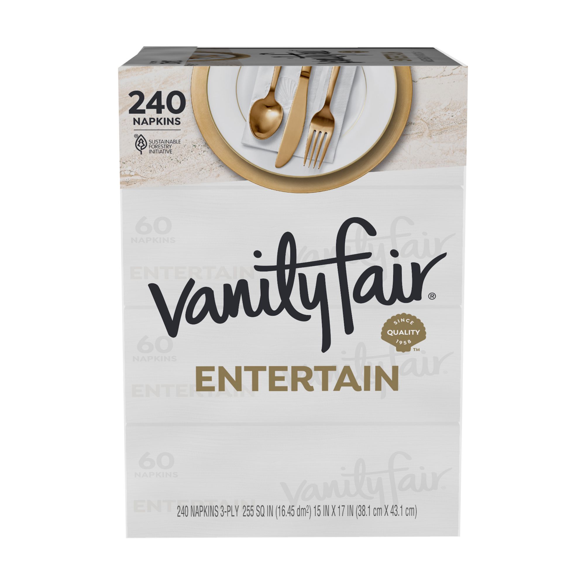 Vanity Fair 3-Ply Impressions Napkins, 240 ct.