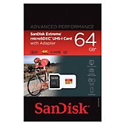 SanDisk 64GB Extreme microSDXC UHS-I Card with Adapter