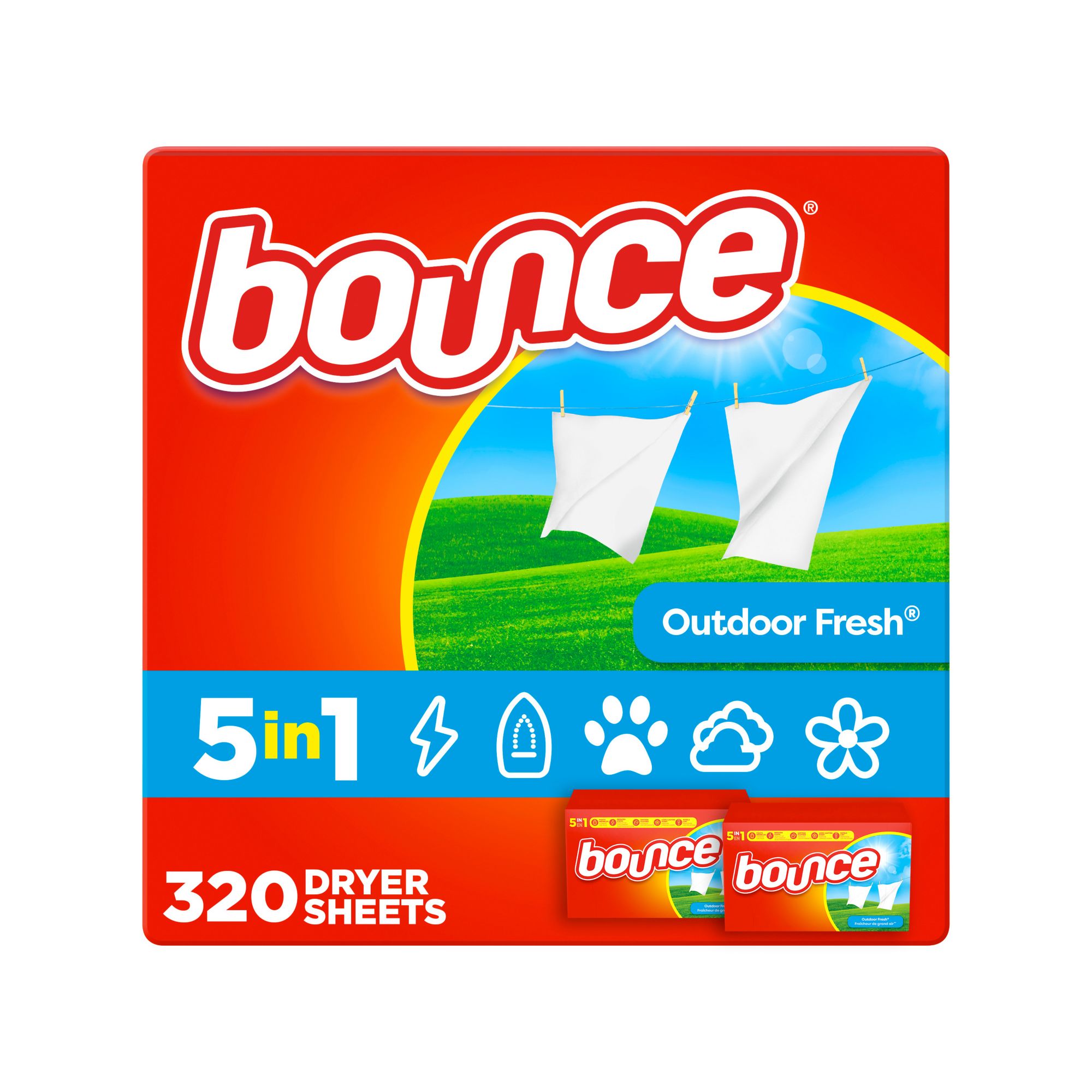 Bounce Outdoor Fresh Dryer Sheets, 2 pk./160 ct.