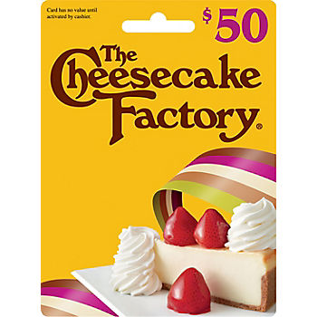 50 The Cheesecake Factory Gift Card Bjs Wholesale Club