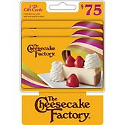 $25 The Cheesecake Factory Gift Card, 3 pk.