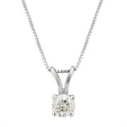 .25 ct. t.w. Diamond Solitaire Pendant Necklace in 14k White Gold