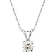 .33 ct. t.w. Diamond Solitaire Pendant Necklace in 14k Gold