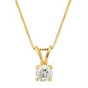 .33 ct. t.w. Diamond Solitaire Pendant Necklace in 14k Gold
