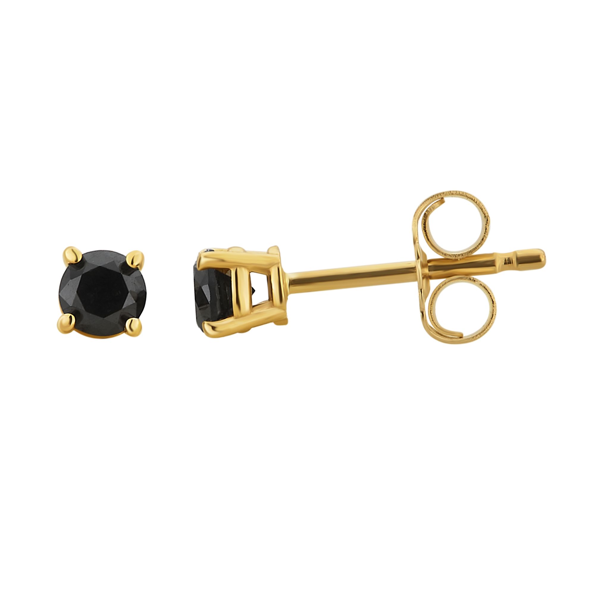 50 Ct T W Black Diamond Studs In 14k Yellow Gold Bjs Wholesale