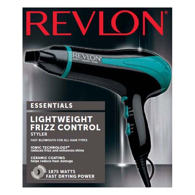 revlon frizz control hair dryer 1875w