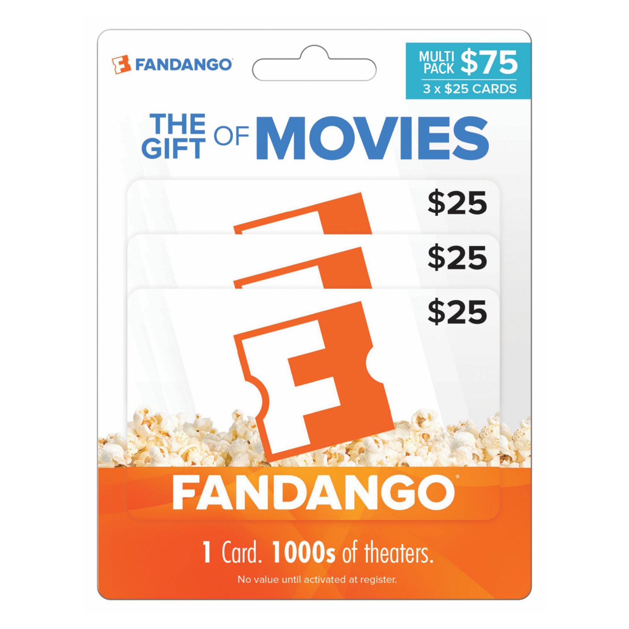 $25 Fandango Gift Card, 3 pk.