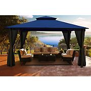 Paragon Outdoor Austin 11&quot; x 14&quot; Gazebo with Mosquito Netting - Navy