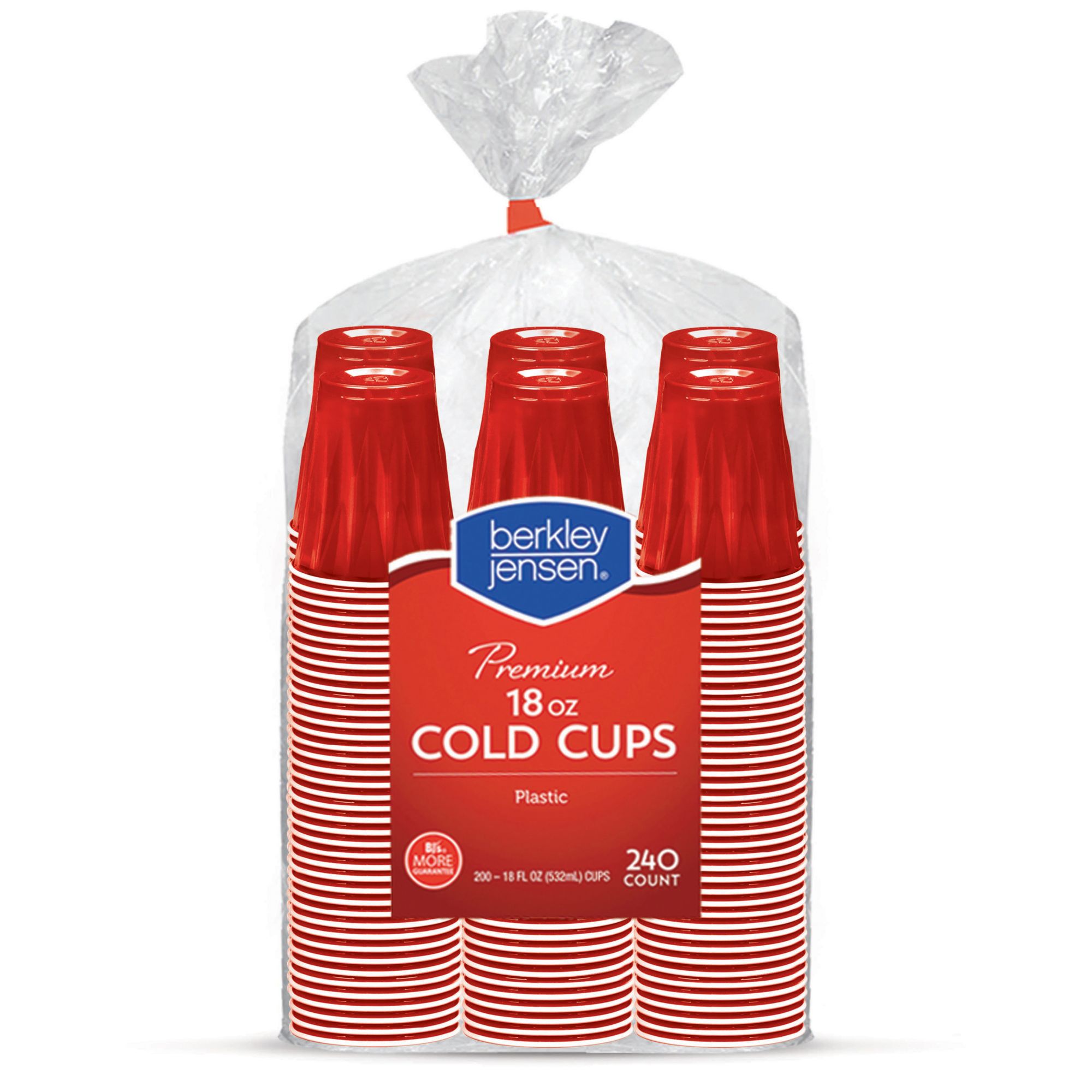 Solo 18oz Squared Plastic Cups, Red, 30ct 