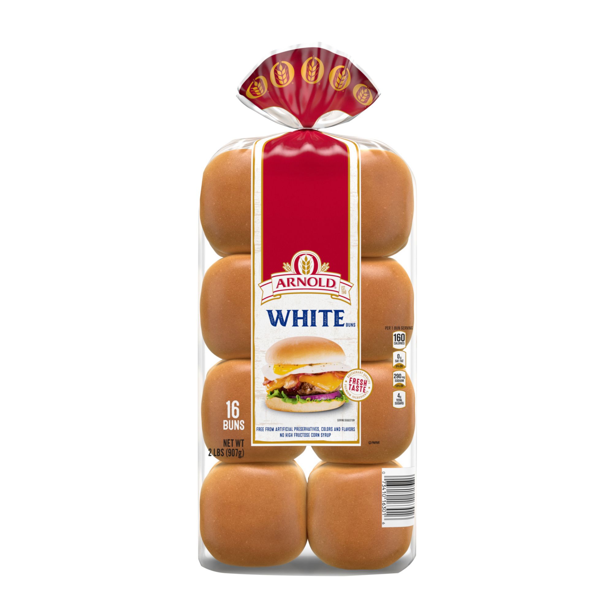 Arnold Select Classic Burger White Rolls, 16 ct.