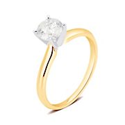 .33 ct. t.w. Round Diamond Solitaire Ring in 14K Yellow Gold