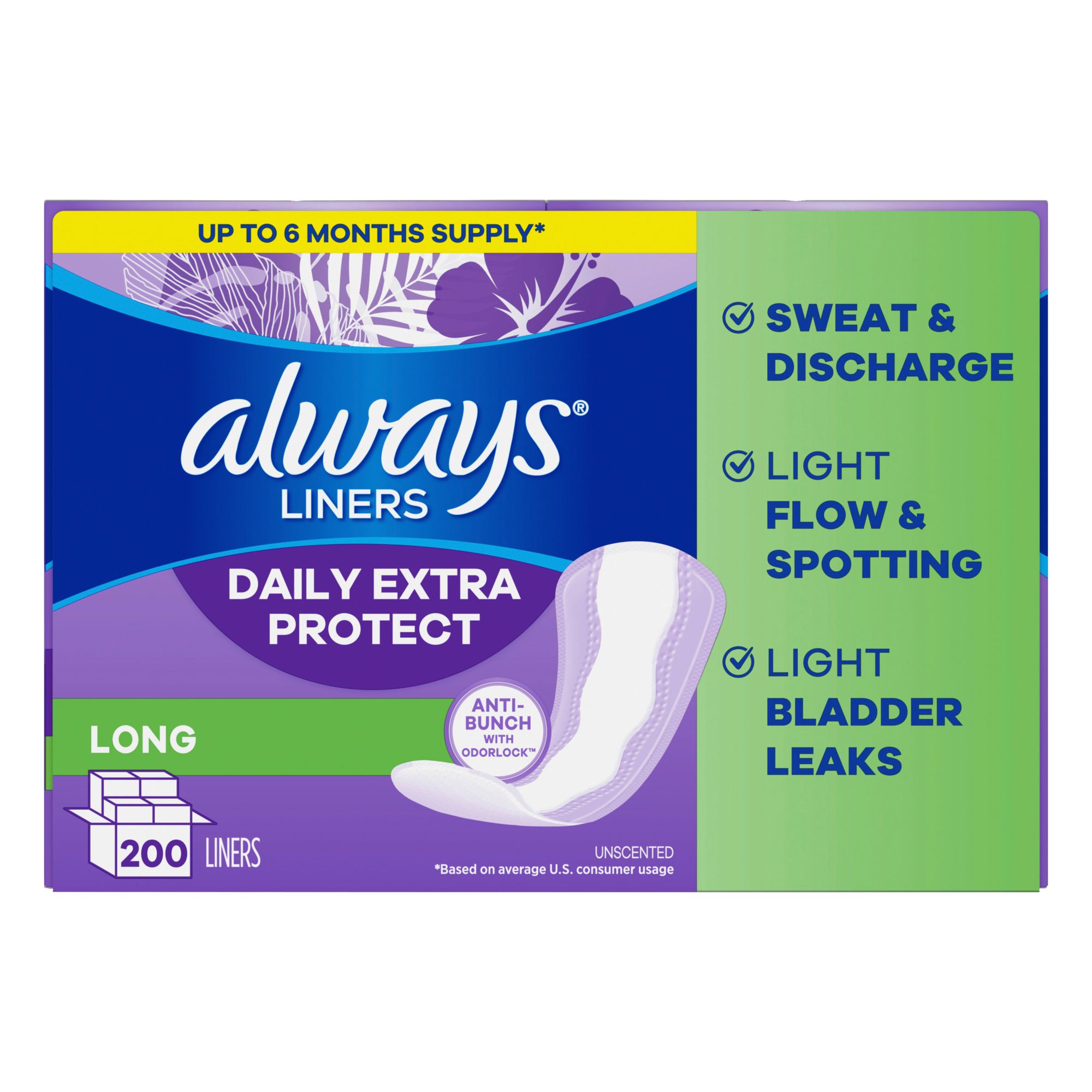 Always Long and Super Maxi Pads with Flexi-Wings Multipack, 90 ct