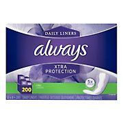 Always Xtra Protection Pantiliners, 200 ct.