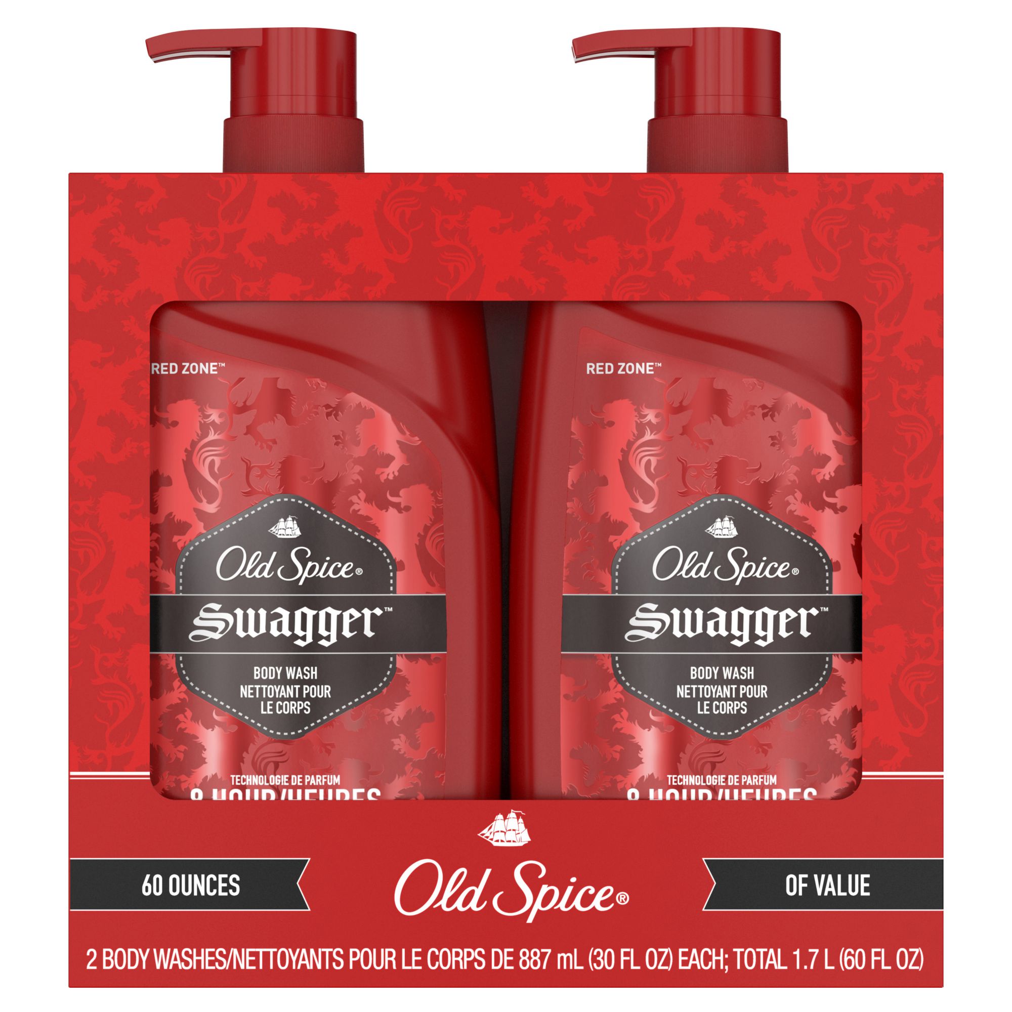 Old Spice Red Zone Swagger Body Wash For Men 2 Pk 30 Oz Bjs