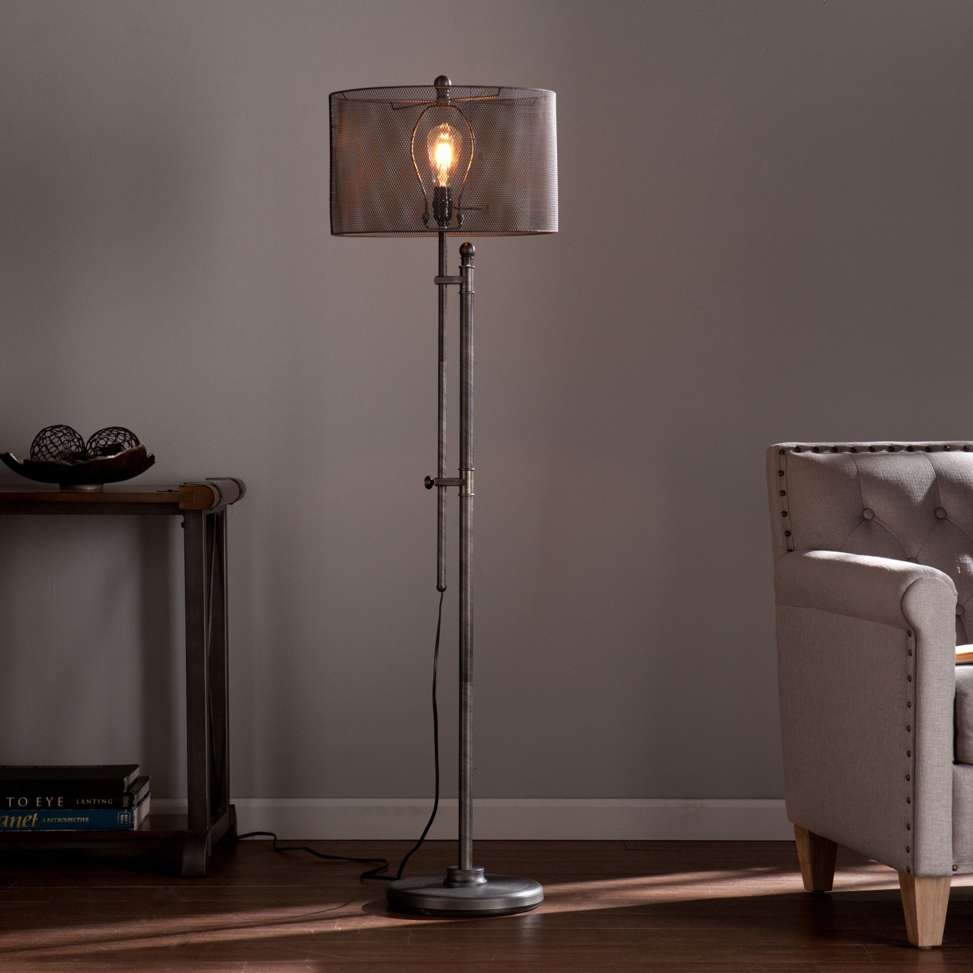 gunmetal floor lamp