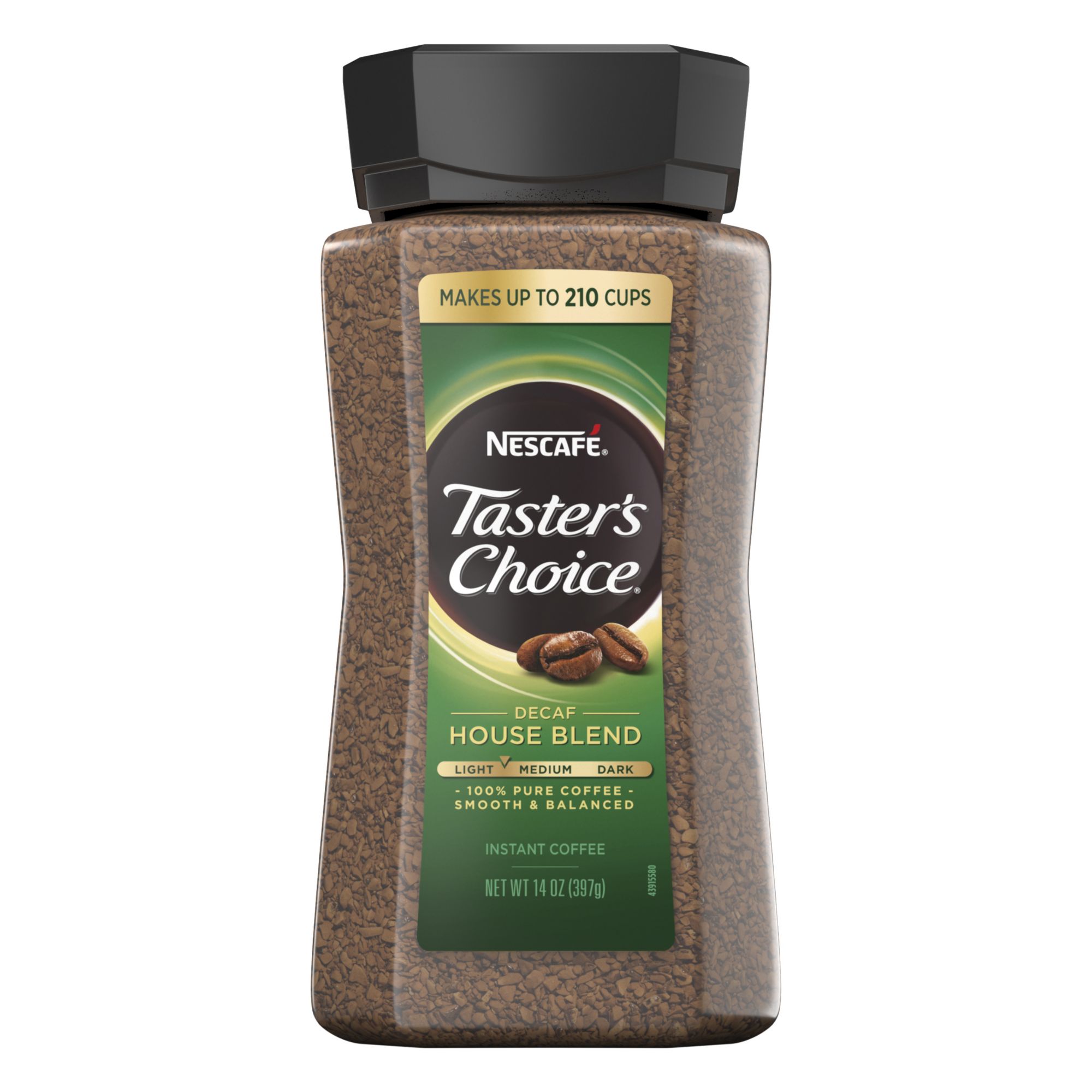 Nescafe Taster's Choice House Blend Decaffeinated Instant Coffee, 14 oz.