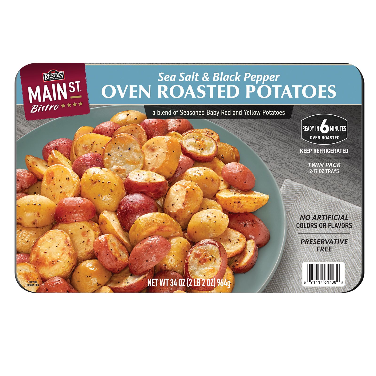 Reser's Main St. Bistro Sea Salt & Black Pepper Oven Roasted Potatoes, 2 pk./17 oz.