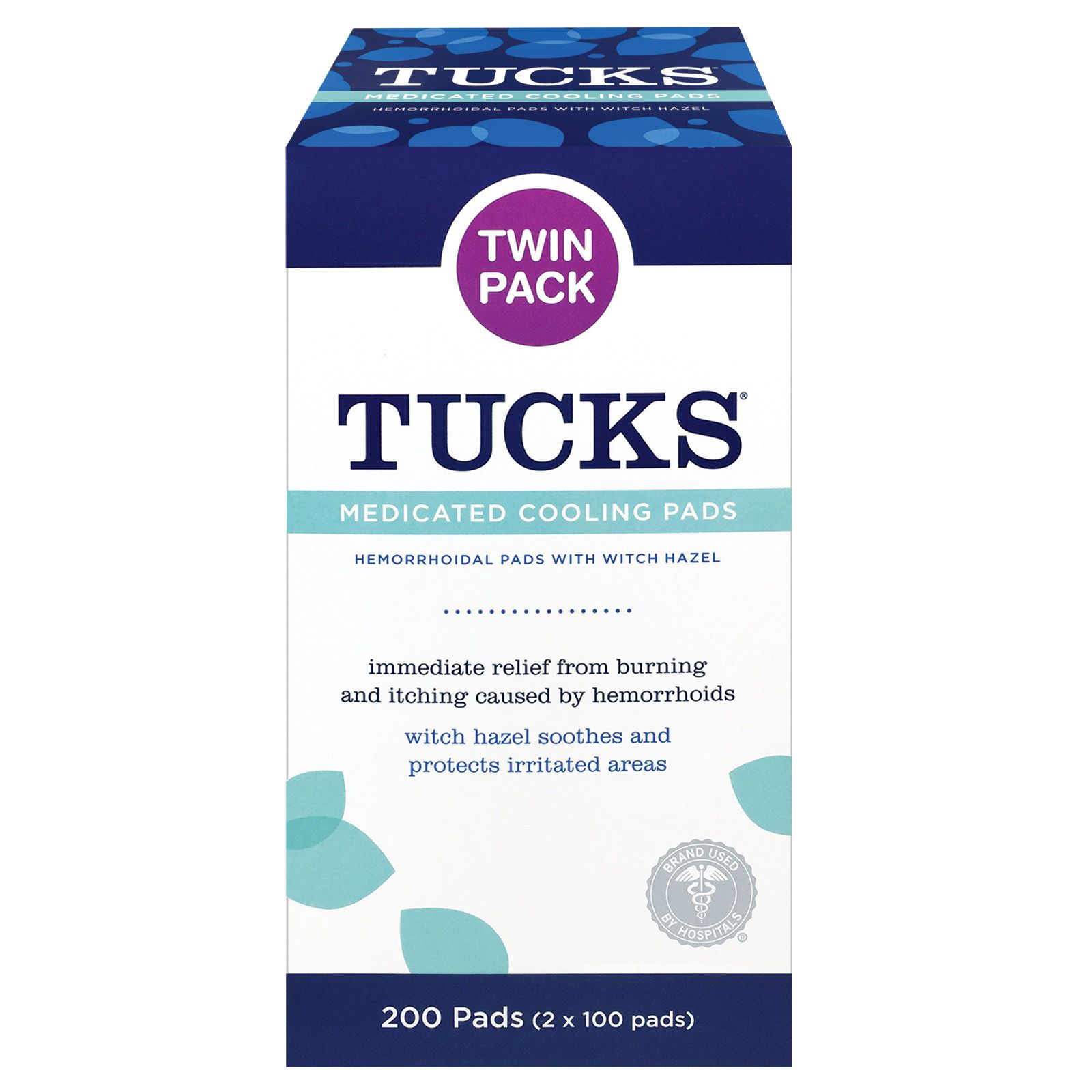 TUCKS Medicated Cooling Pads 100 Count (Pack of 3)