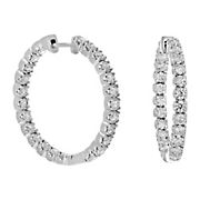 Amairah 4.00 ct. t.w. Diamond Inside-Out Hoop Earrings in 14k White Gold