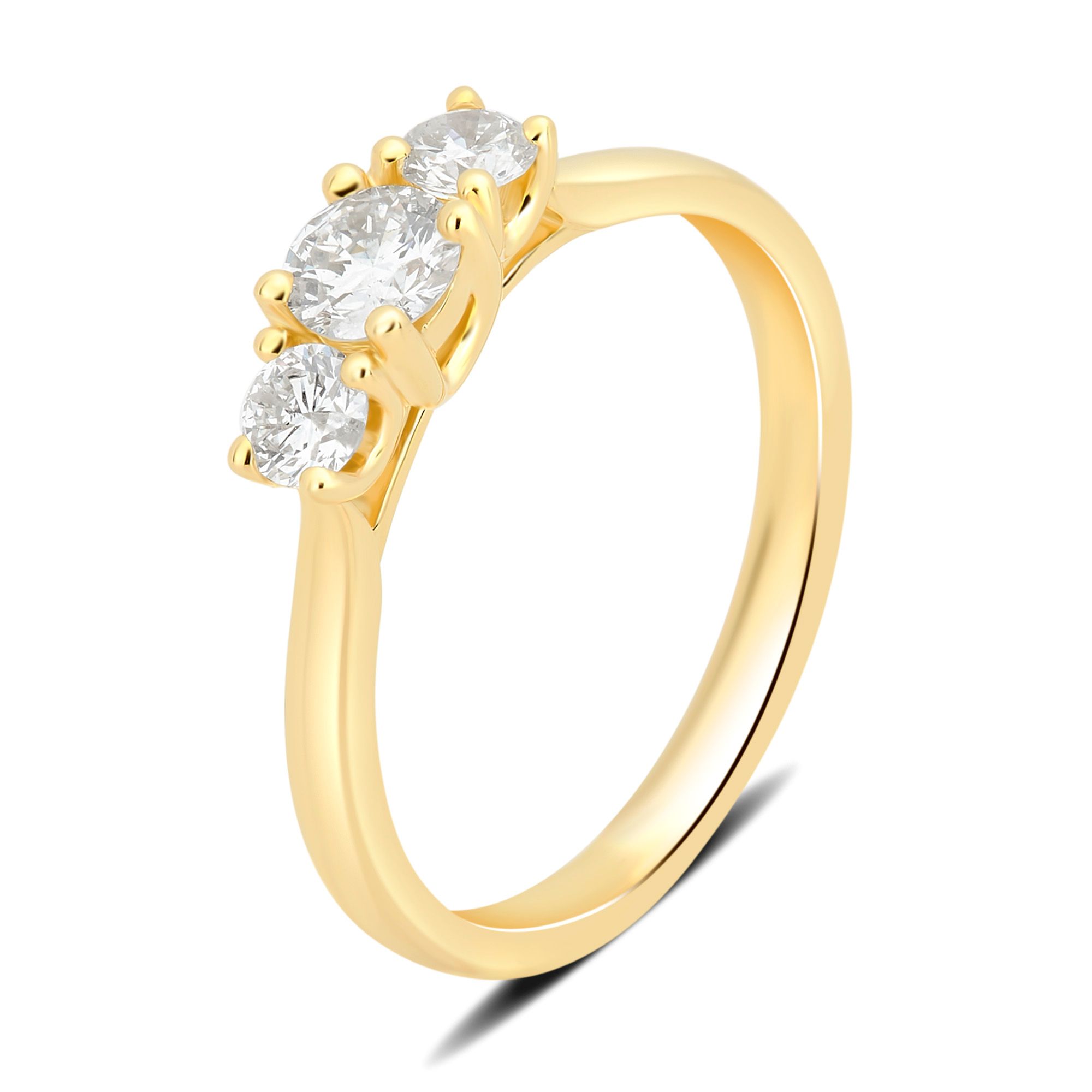 1.00 ct. t.w. 3-Stone Diamond Ring in 14k Yellow Gold