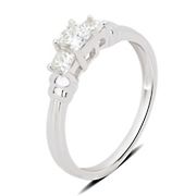 1.00 ct. t.w. 3-Stone Diamond Engagement Ring in 14k White Gold